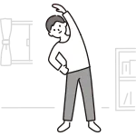 Man Doing Gymnastics At Home SVG Icon